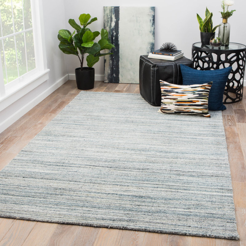 JaipurLiving Voncile Handmade Solids & Heathers Blue/ Grey Area Rug